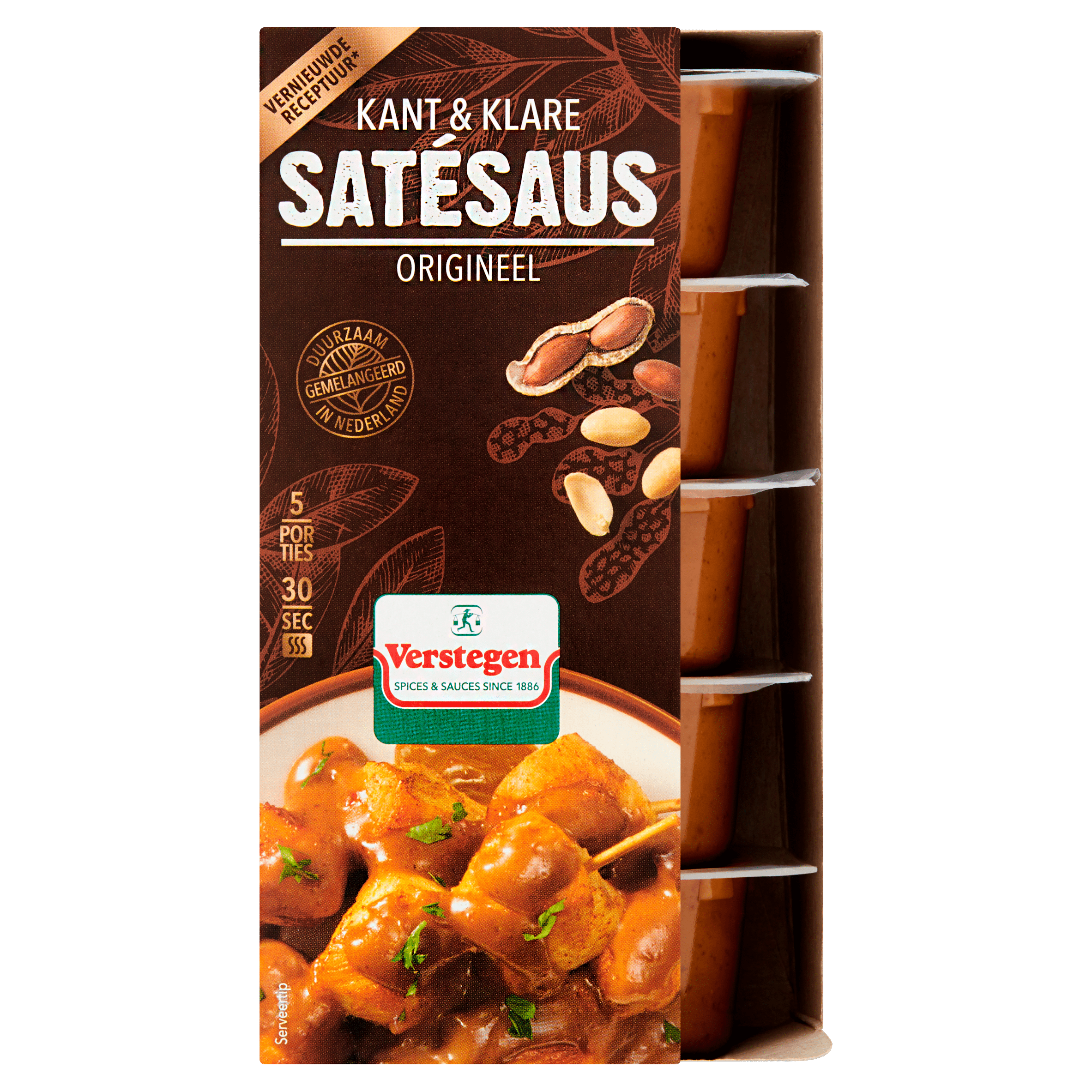 Verstegen Satésaus kant &amp; klaar 5-pack Doos 435 g