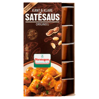 Verstegen Satésaus kant &amp; klaar 5-pack Doos 435 g