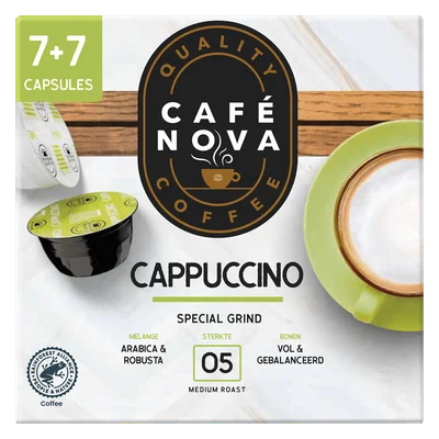 Café Nova Koffiecapsules cappuccino Doos 14 st