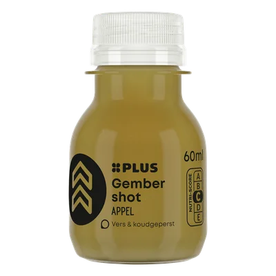 PLUS Vers shot gember appel Fles 60 ml