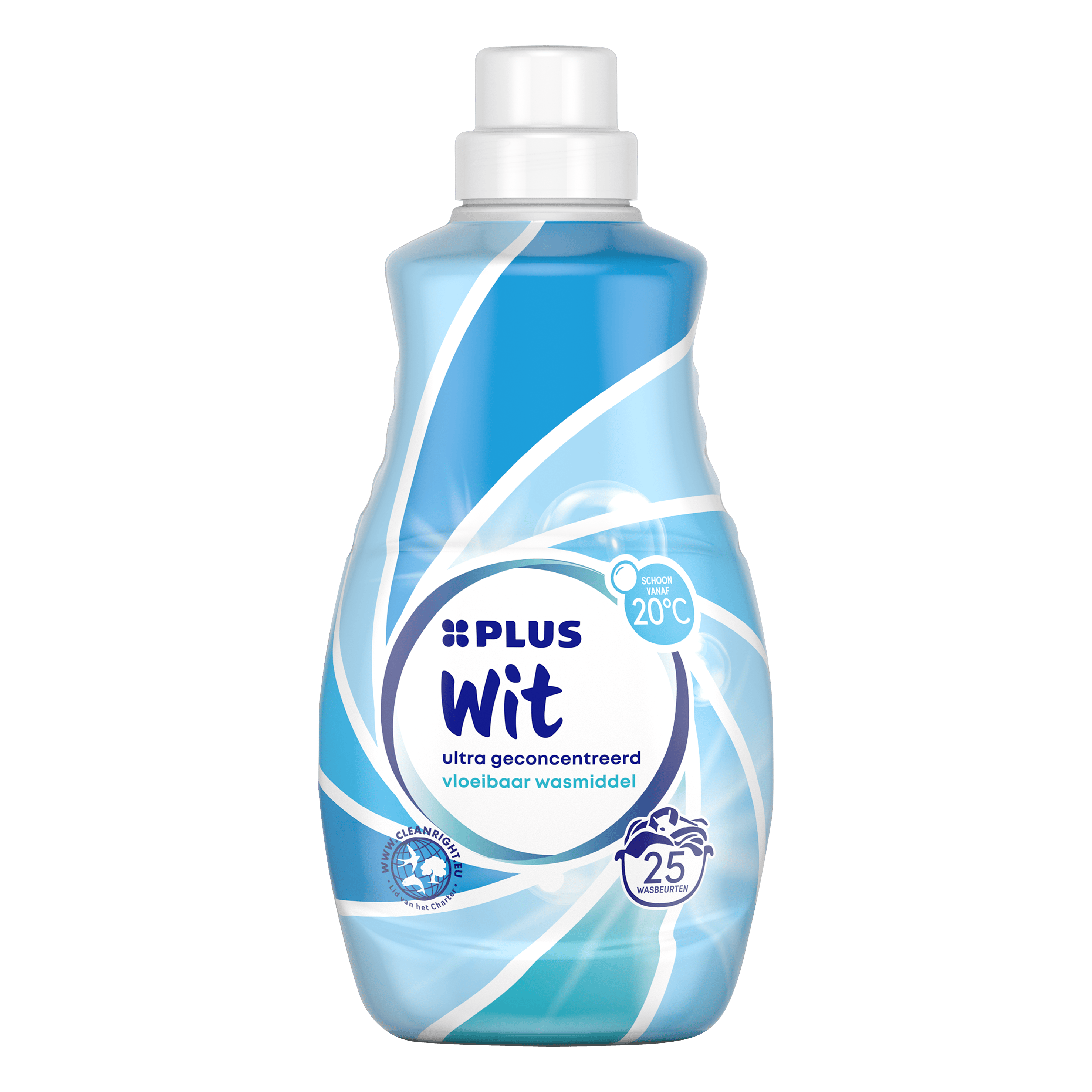 PLUS vloeibaar wasmiddel wit 25sc Fles 750 ml