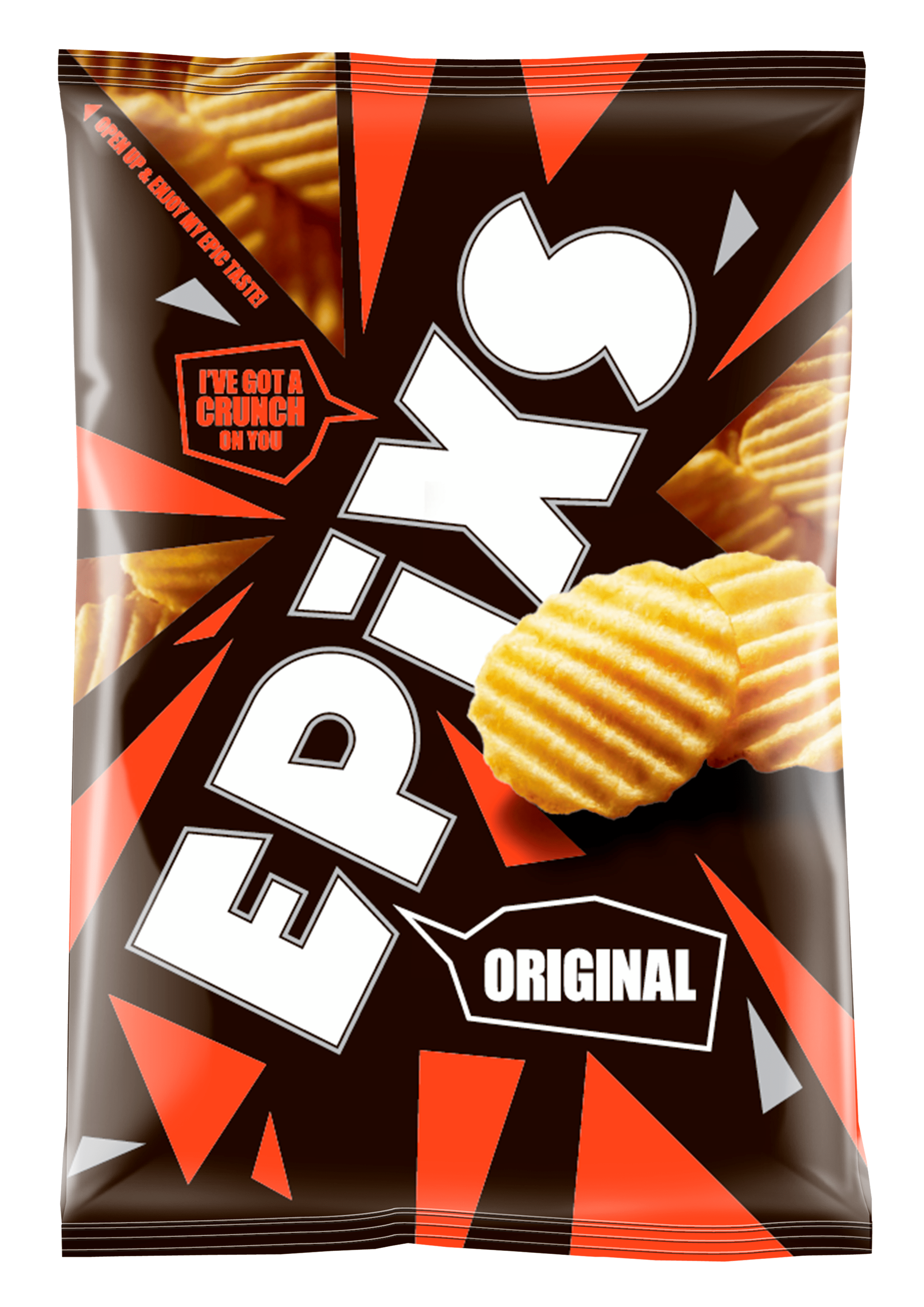 Epixs Ribbelchips naturel Zak 185 g