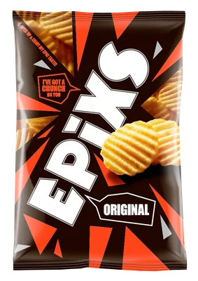 Epixs Ribbelchips naturel Zak 185 g
