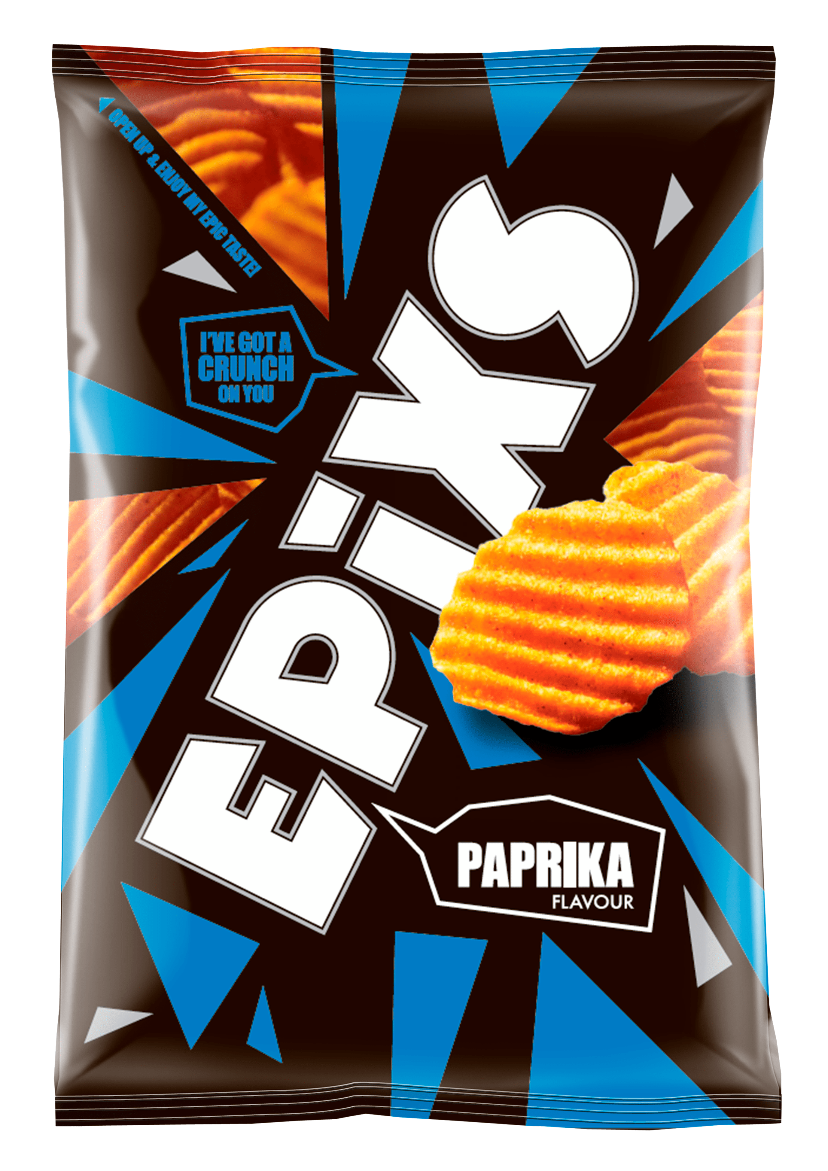 Epixs Ribbelchips paprika Zak 185 g