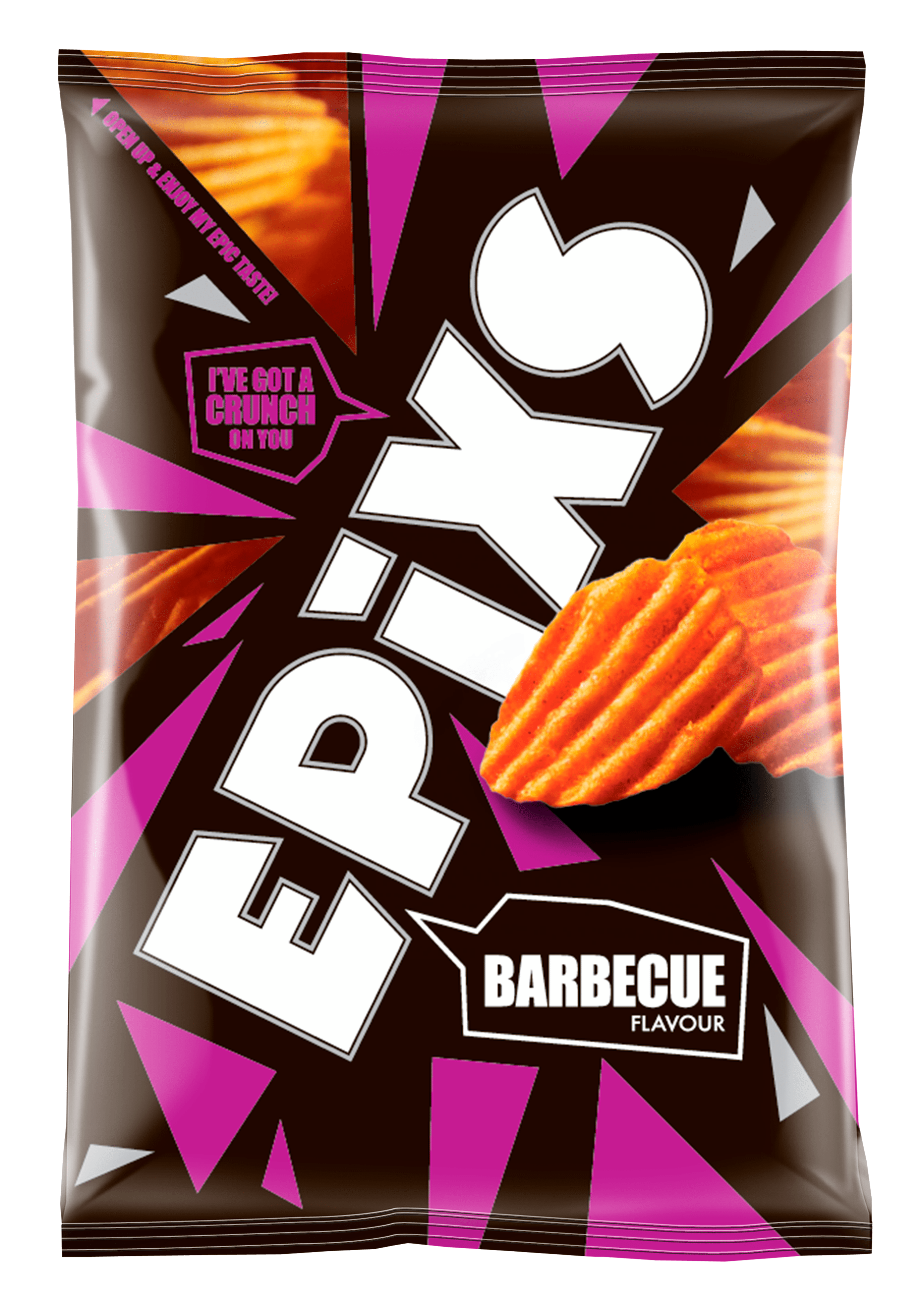 Epixs Ribbelchips BBQ Zak 185 g