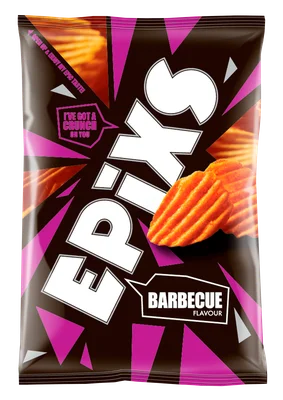 Epixs Ribbelchips BBQ Zak 185 g