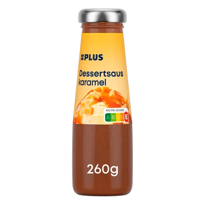 PLUS Dessertsaus karamel Fles 260 g