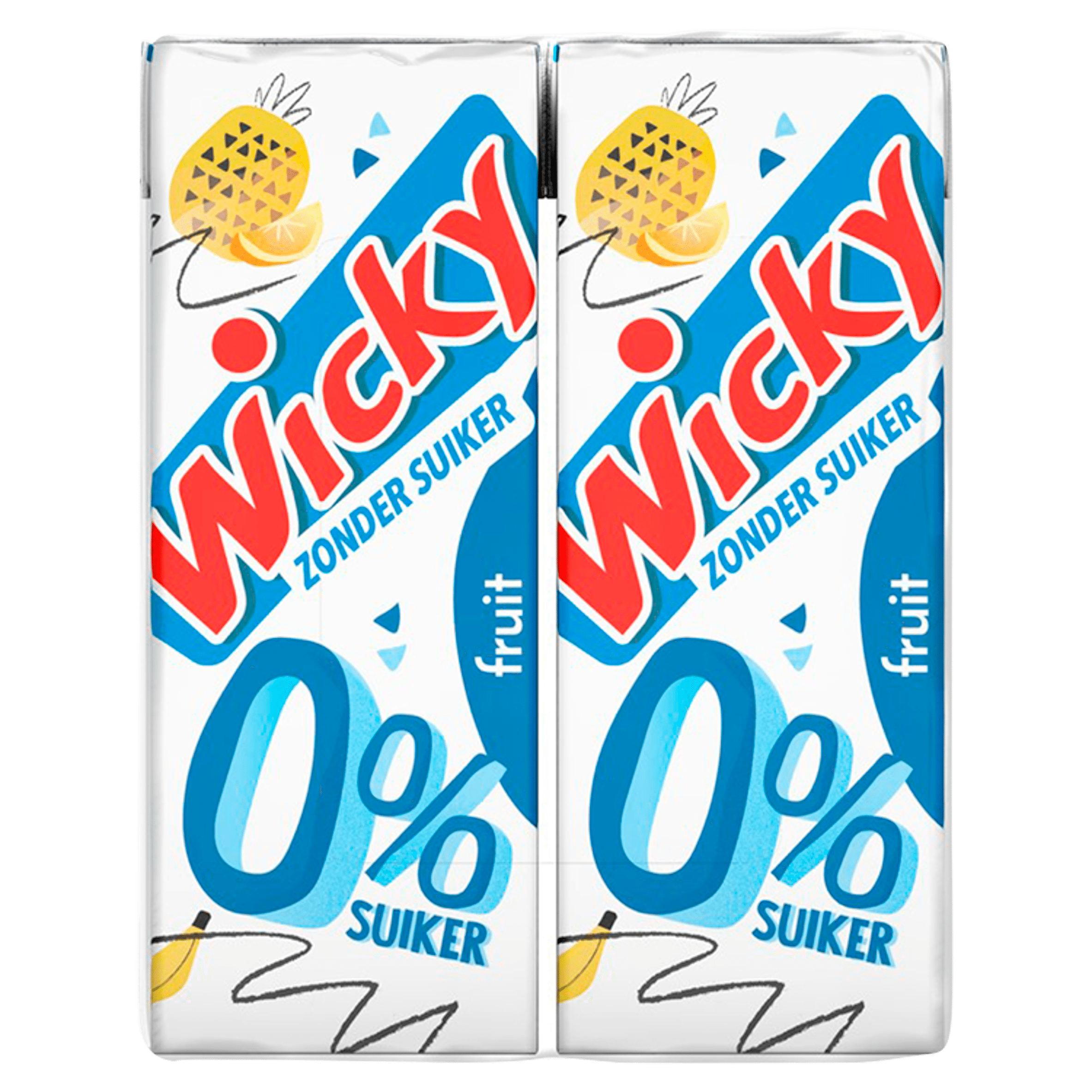 Wicky Fruit 0% suiker 6-pack Set 1200 ml