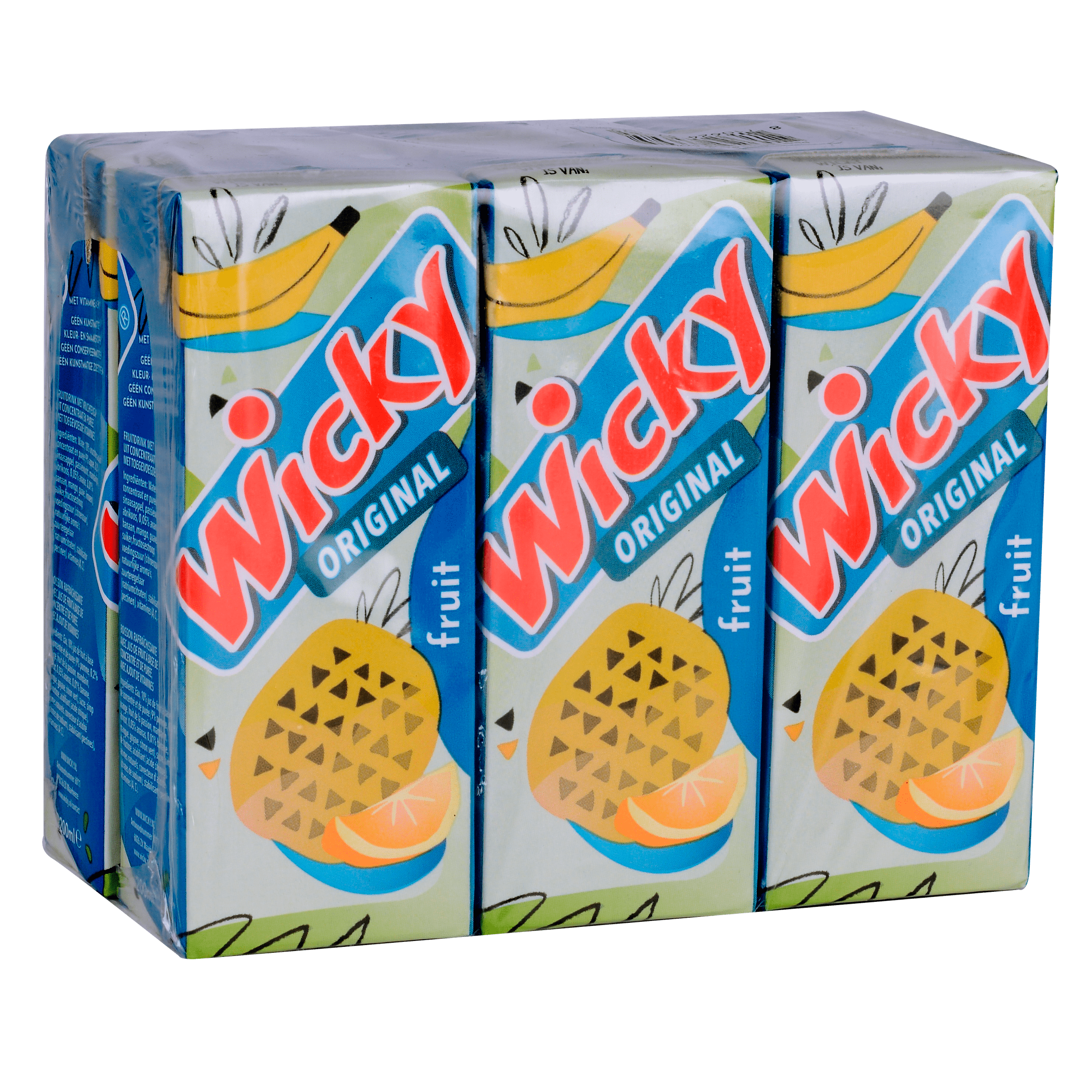 Wicky Original fruit 6-pack Set 1200 ml