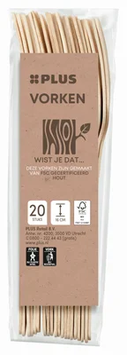 PLUS Vork hout FSC 160mm Zak 39 g