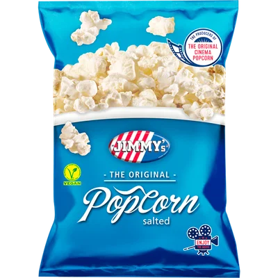 Jimmy's Popcorn original salt Zak 80 g