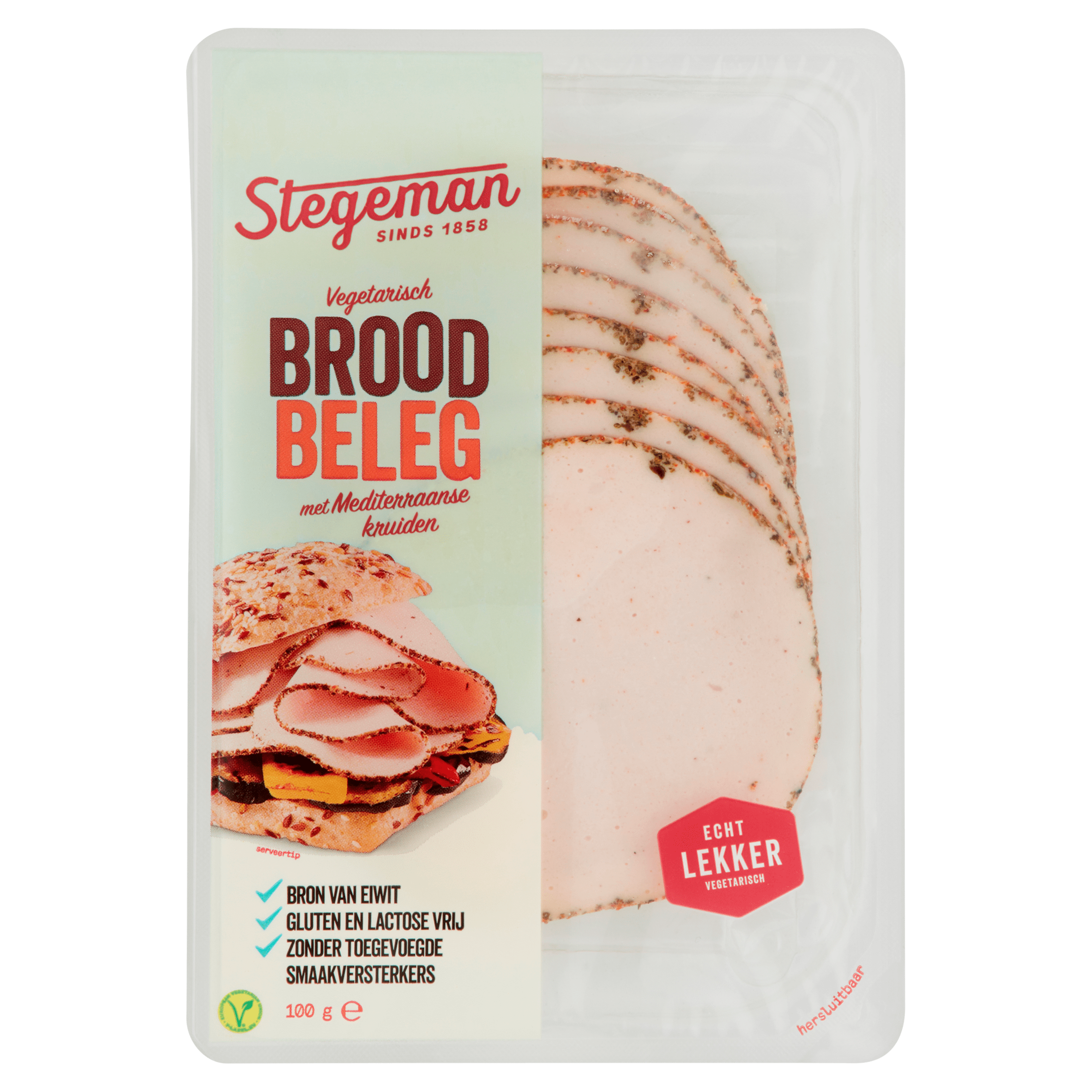 Stegeman Vegetarische plakjes mediteraans Tray 100 g