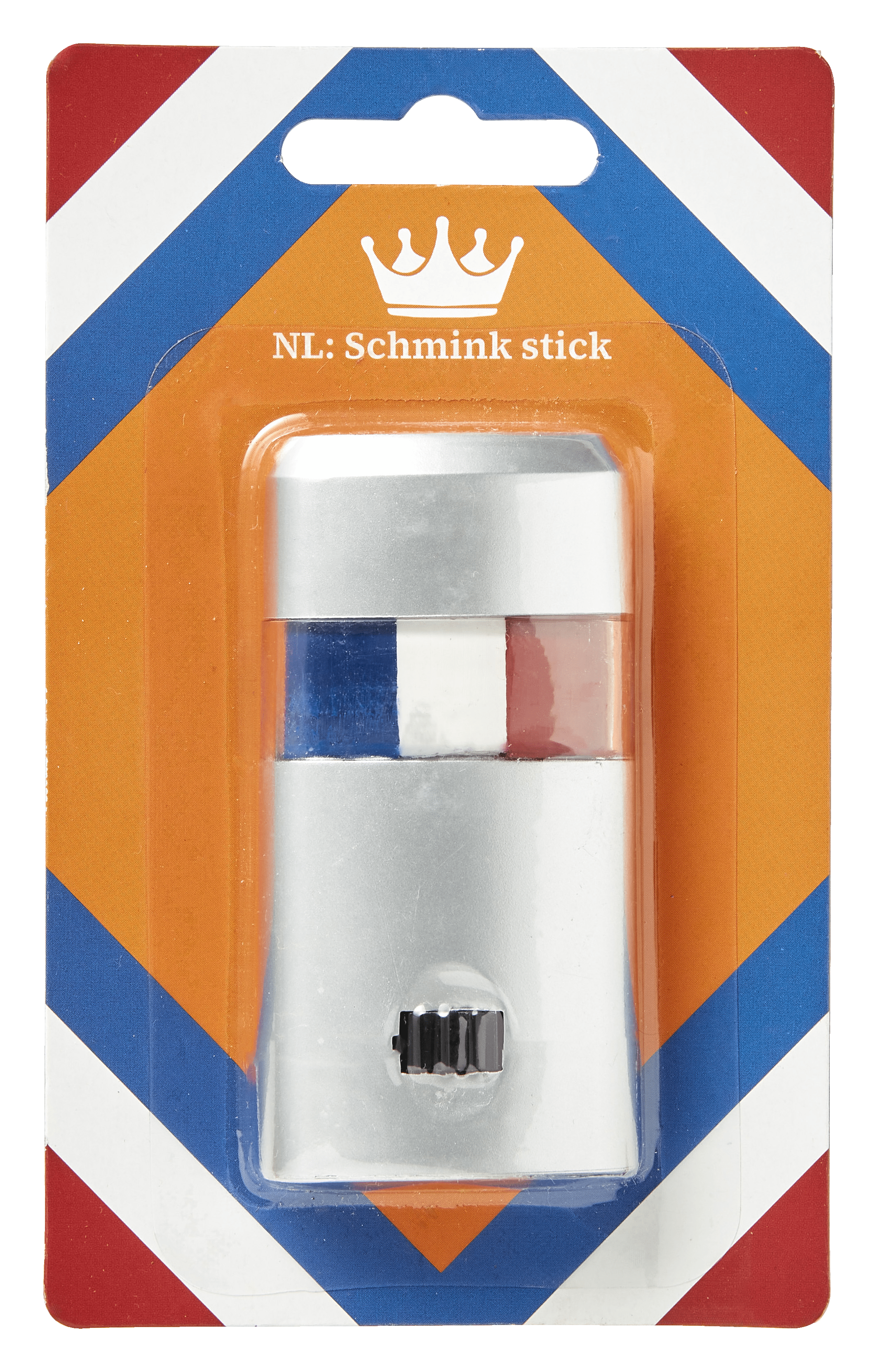 Neutraal Koningsdag schmink rood-wit-blauw Blister 1 st