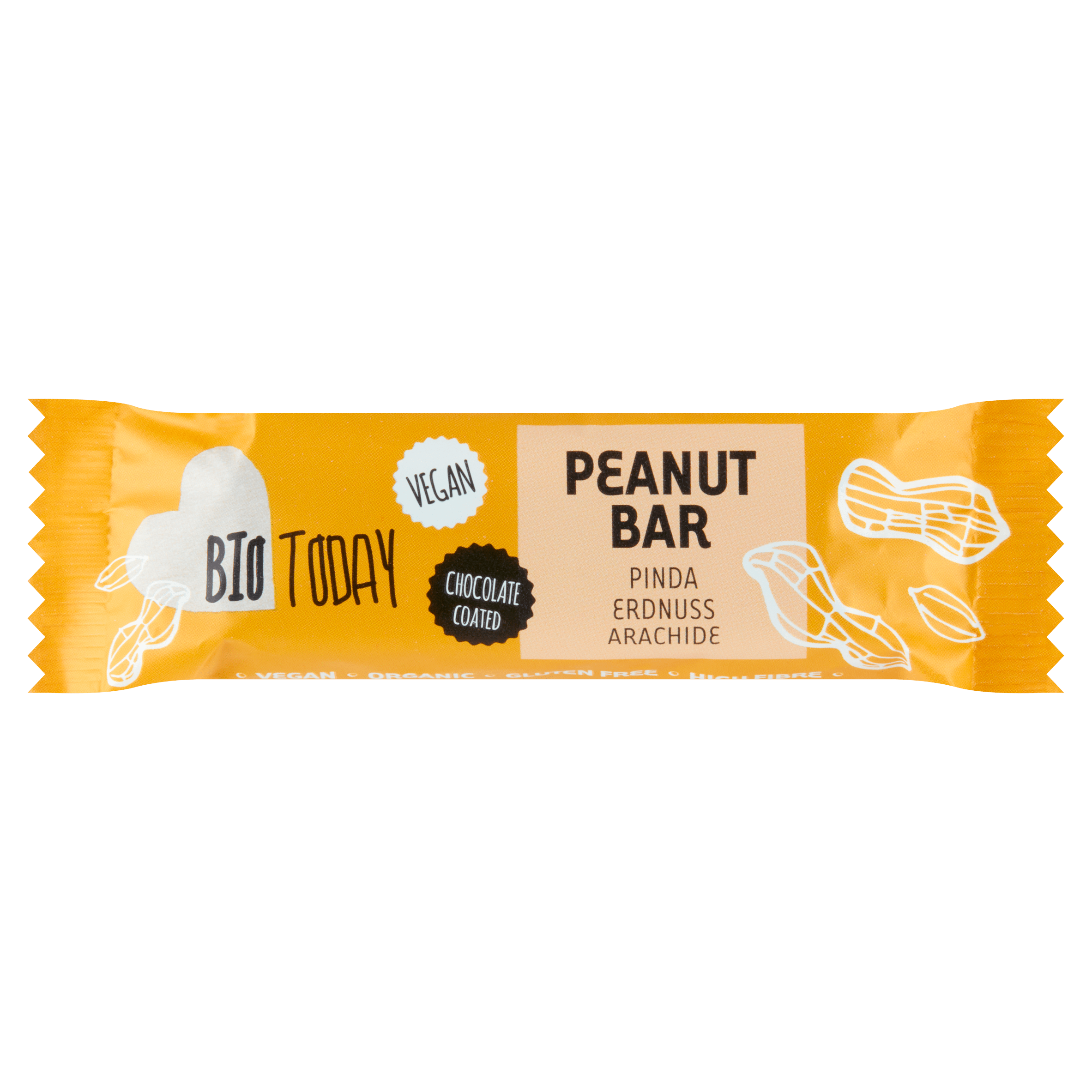 BioToday Vegan peanut bar bio Krimp 40 g