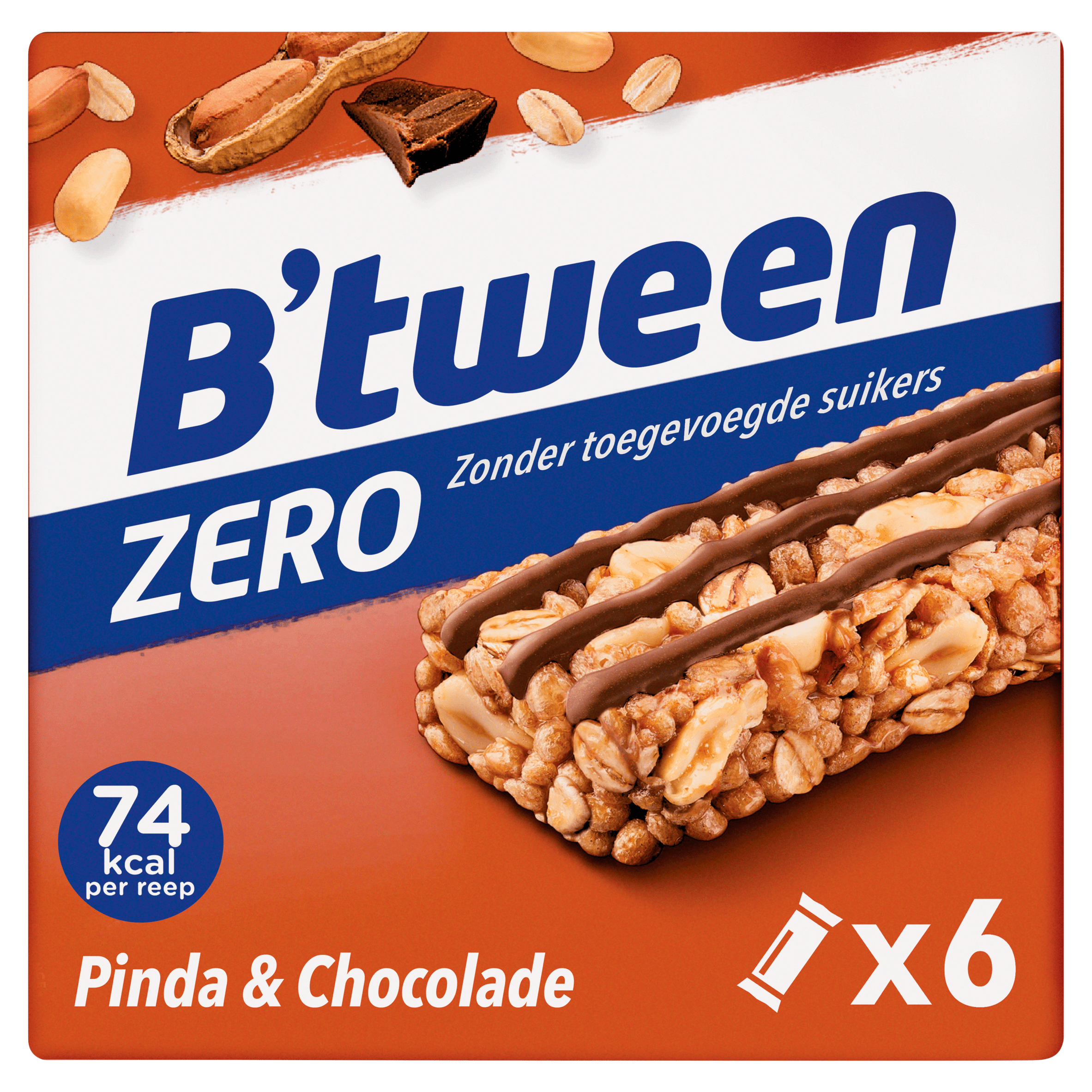B'tween Mueslireep Zero Pinda Chocolade Doos 120 g