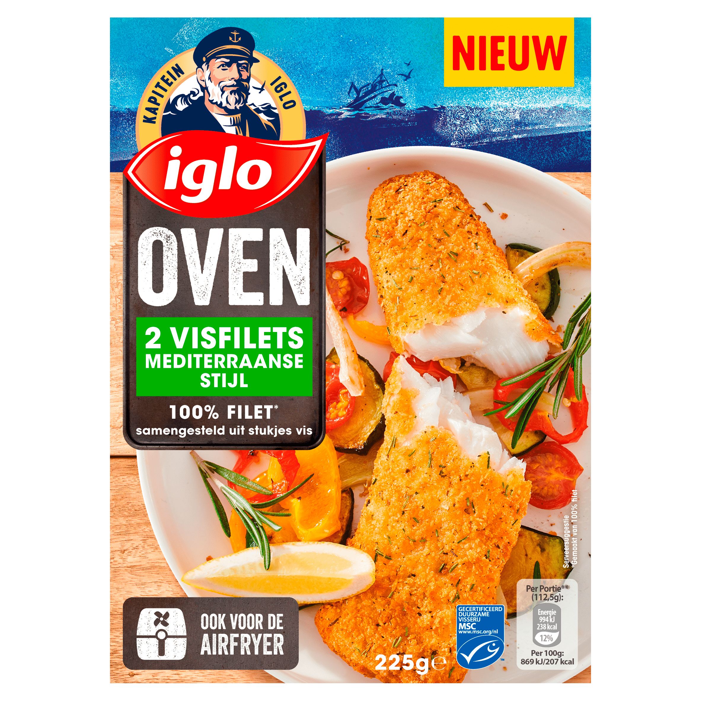 Iglo Oven Visfilet Doos 225 g