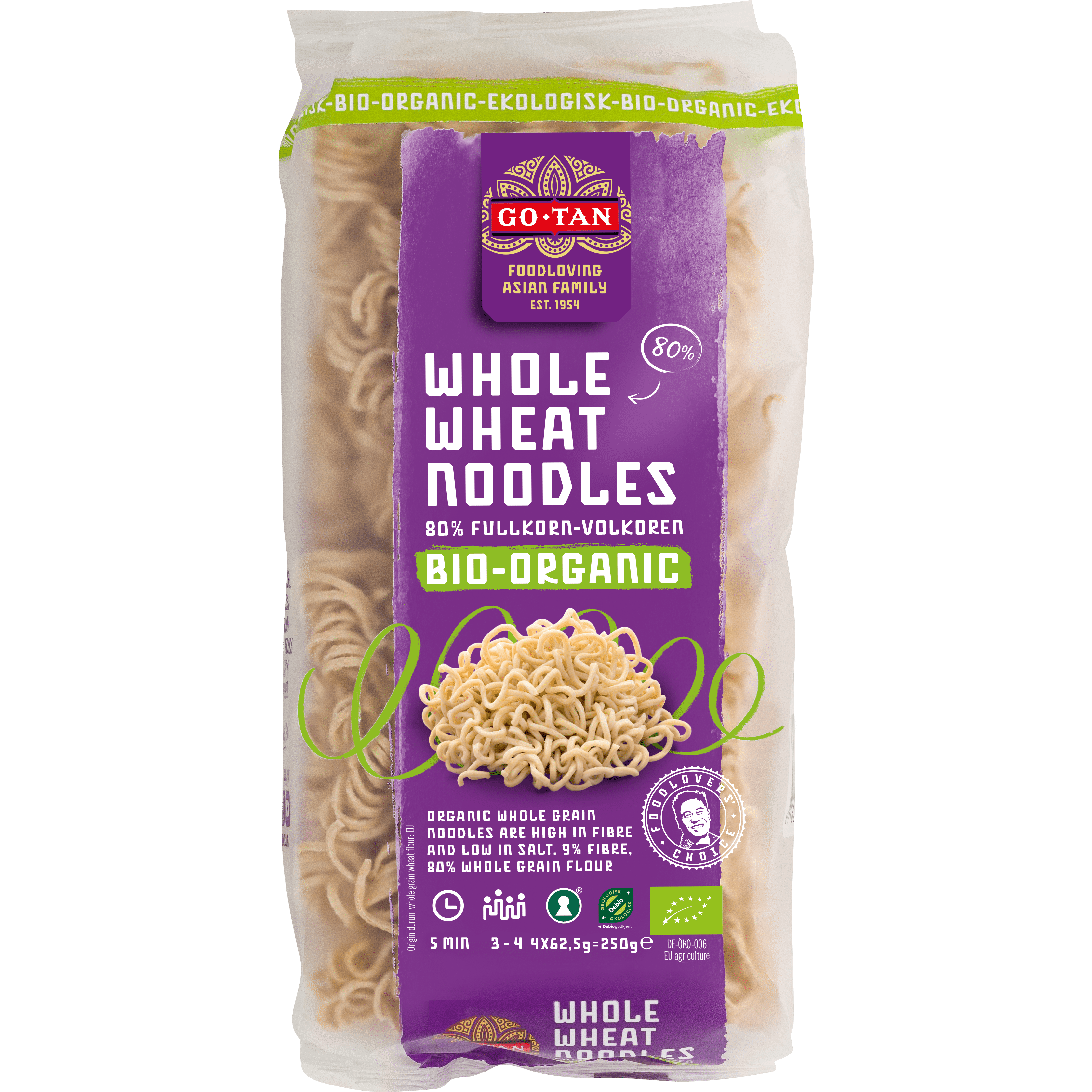 Go-Tan Volkoren noodles biologisch Zak 250 g