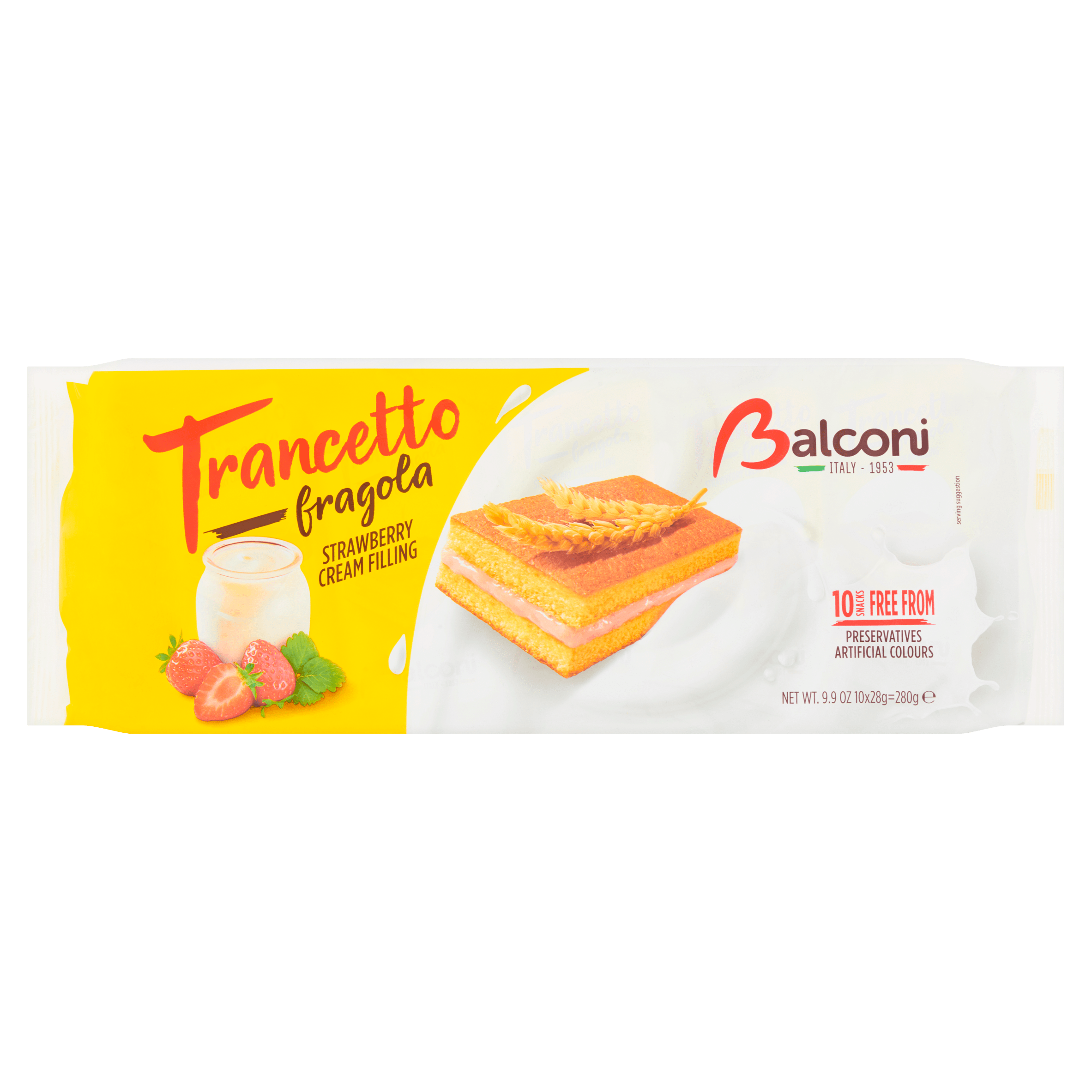 Balconi Trancetto aardbei Pak 280 g