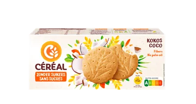 Cereal Koekjes kokos zonder suikers Doos 132 g