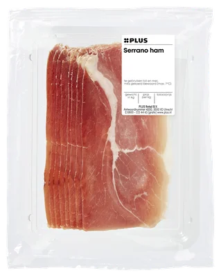 PLUS Serranohamrolletjes Bakje 100 g