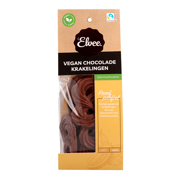 Elvee Chocolade krakelingen vegan Zak 115 g