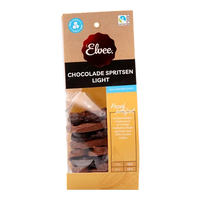 Elvee Chocolade spritsen minder suiker Zakje 125 g