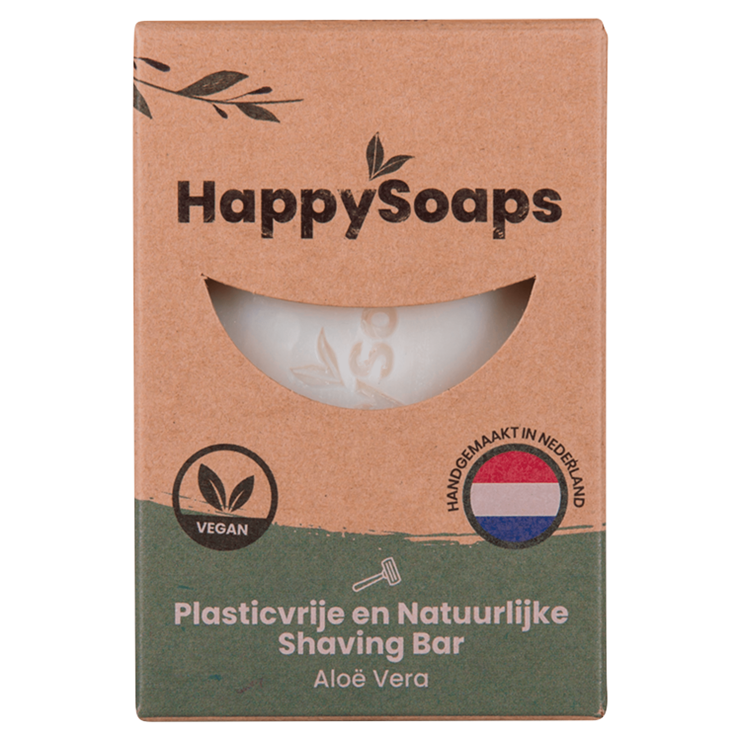 HappySoaps Aloe vera shaving bar Doos 80 g