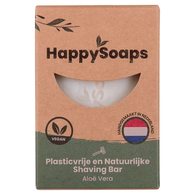 HappySoaps Aloe vera shaving bar Doos 80 g