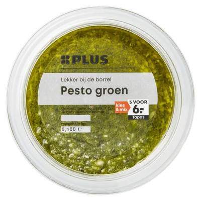 PLUS Groene pesto Bakje 100 g