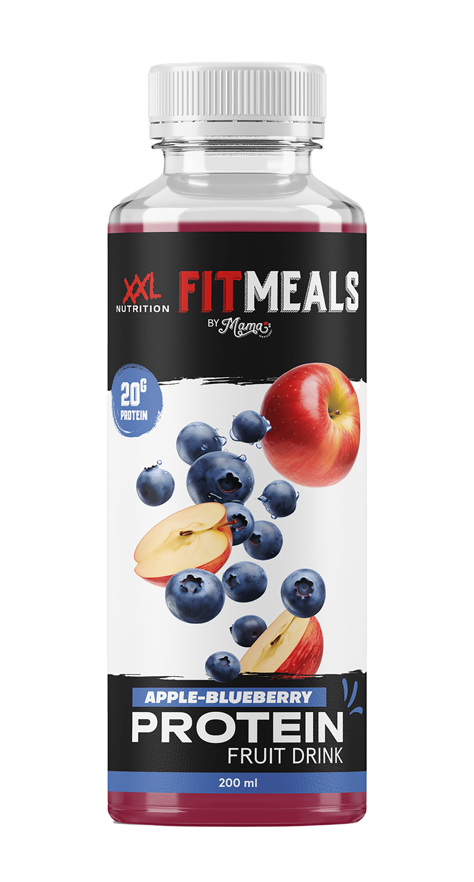 Fitmeals Drink proteine blauwe bes Fles 200 ml