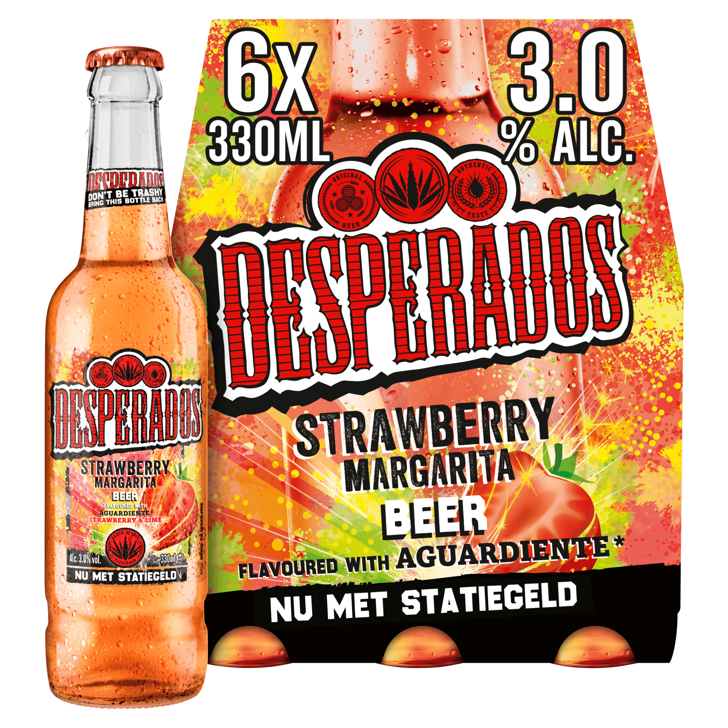 Desperados Strawberry Margherita bier fles Set 1980 ml