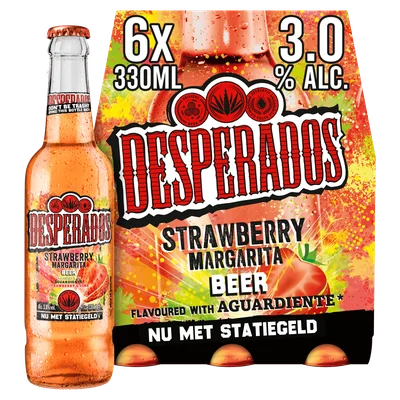 Desperados Strawberry Margherita bier fles Set 1980 ml