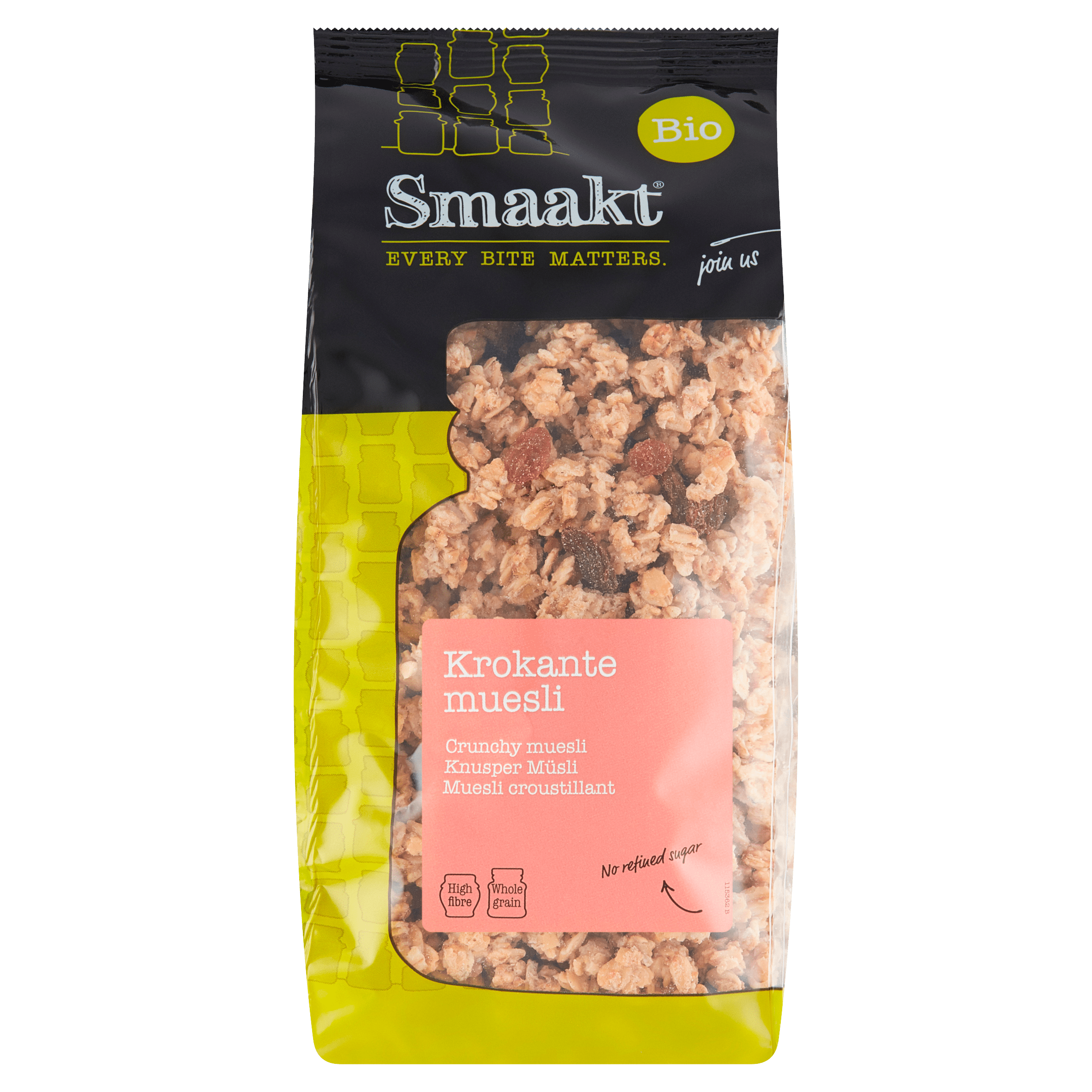 Smaakt Krokante muesli bio Zak 450 g