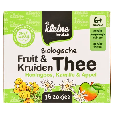 De Kleine Keuken thee honingbos kamille appel 6m+ Doos 19 g
