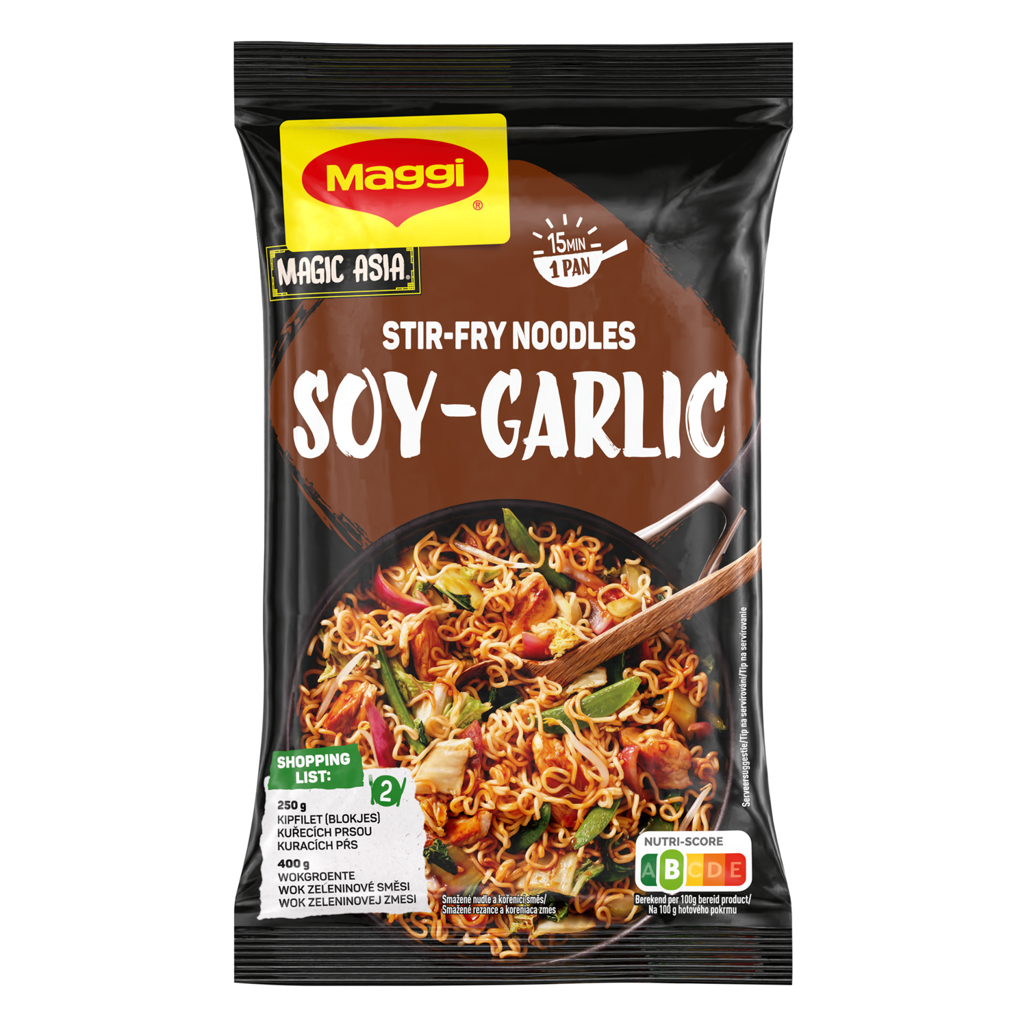 Maggi Roerbaknoedels Ketjap knoflook Zak 185 g