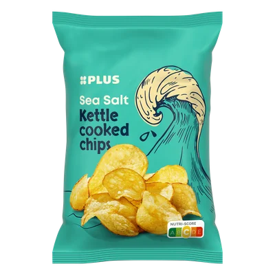 PLUS Kettle Cooked Sea Salt Zak 150 g