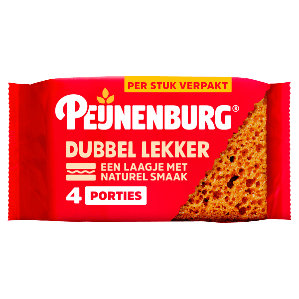 Peijnenburg Dubbel lekker naturel 4-pack Krimp 196 g