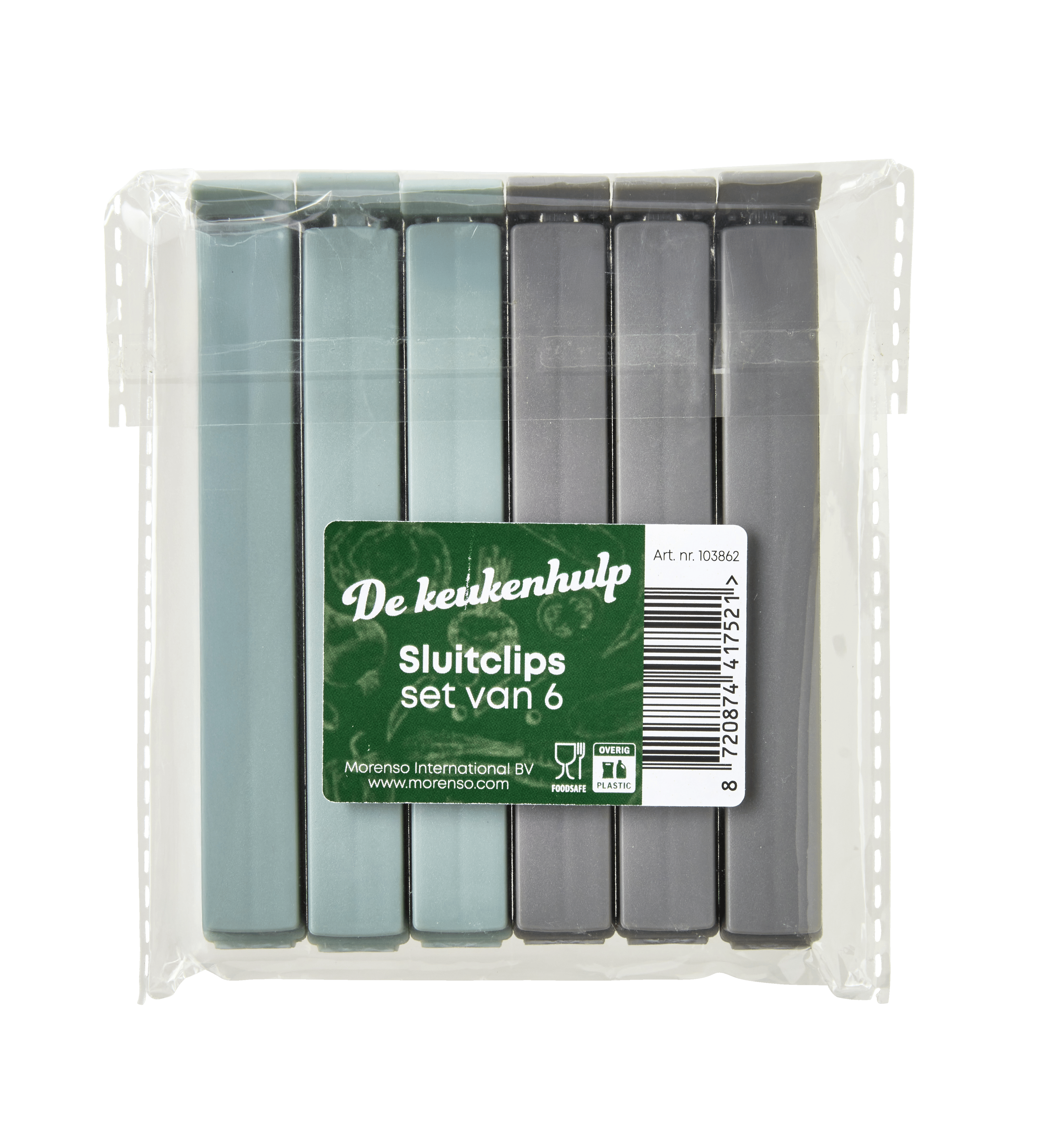 De keukenhulpjes Sluitclips per 6 Stuk 1 st