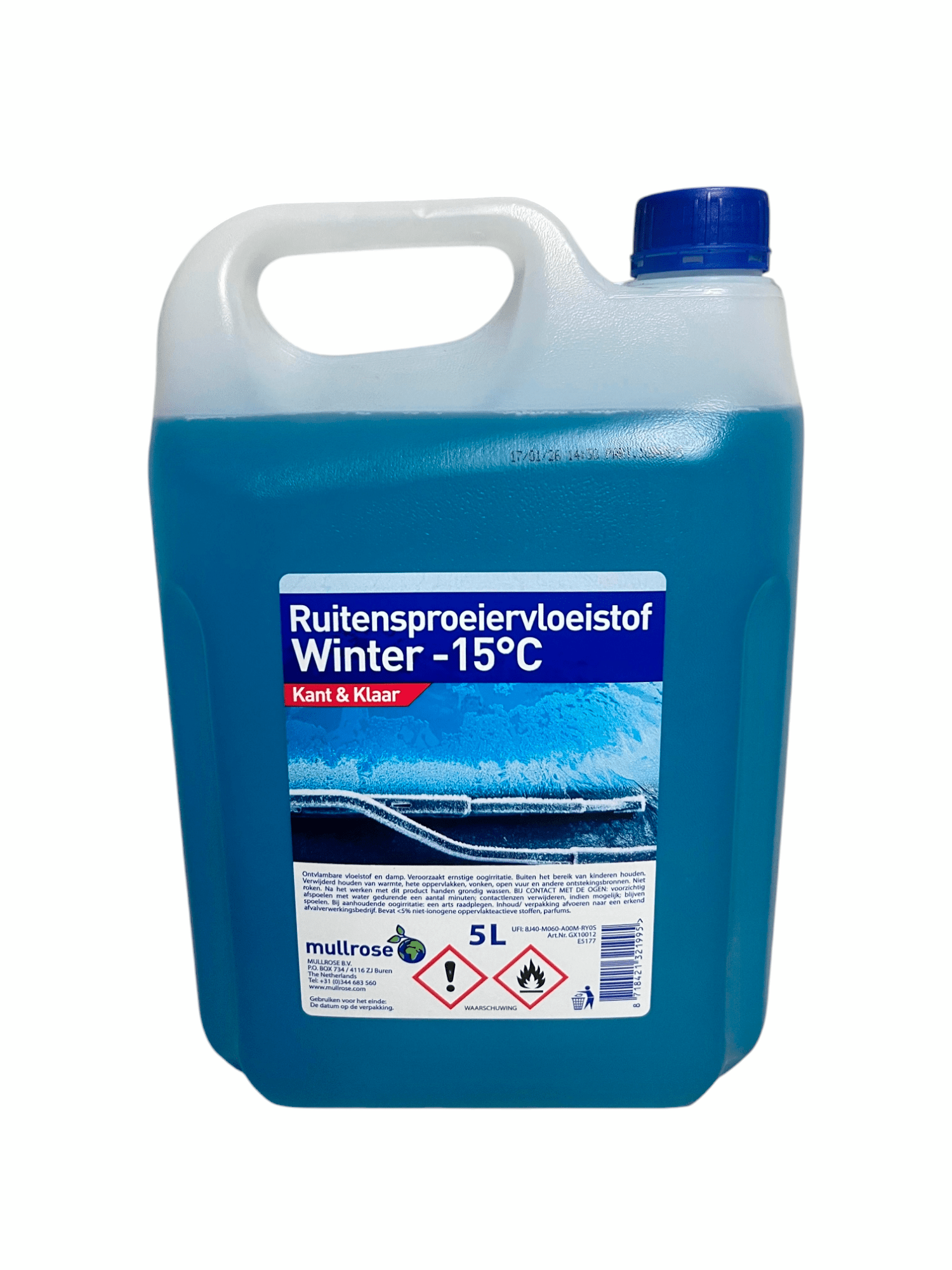 Mullrose Ruitenvloeistof winter -15ºC Flacon 5000 ml