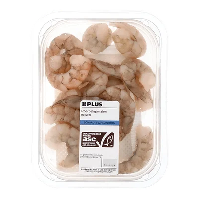 PLUS Roerbak garnalen naturel Tray 185 g