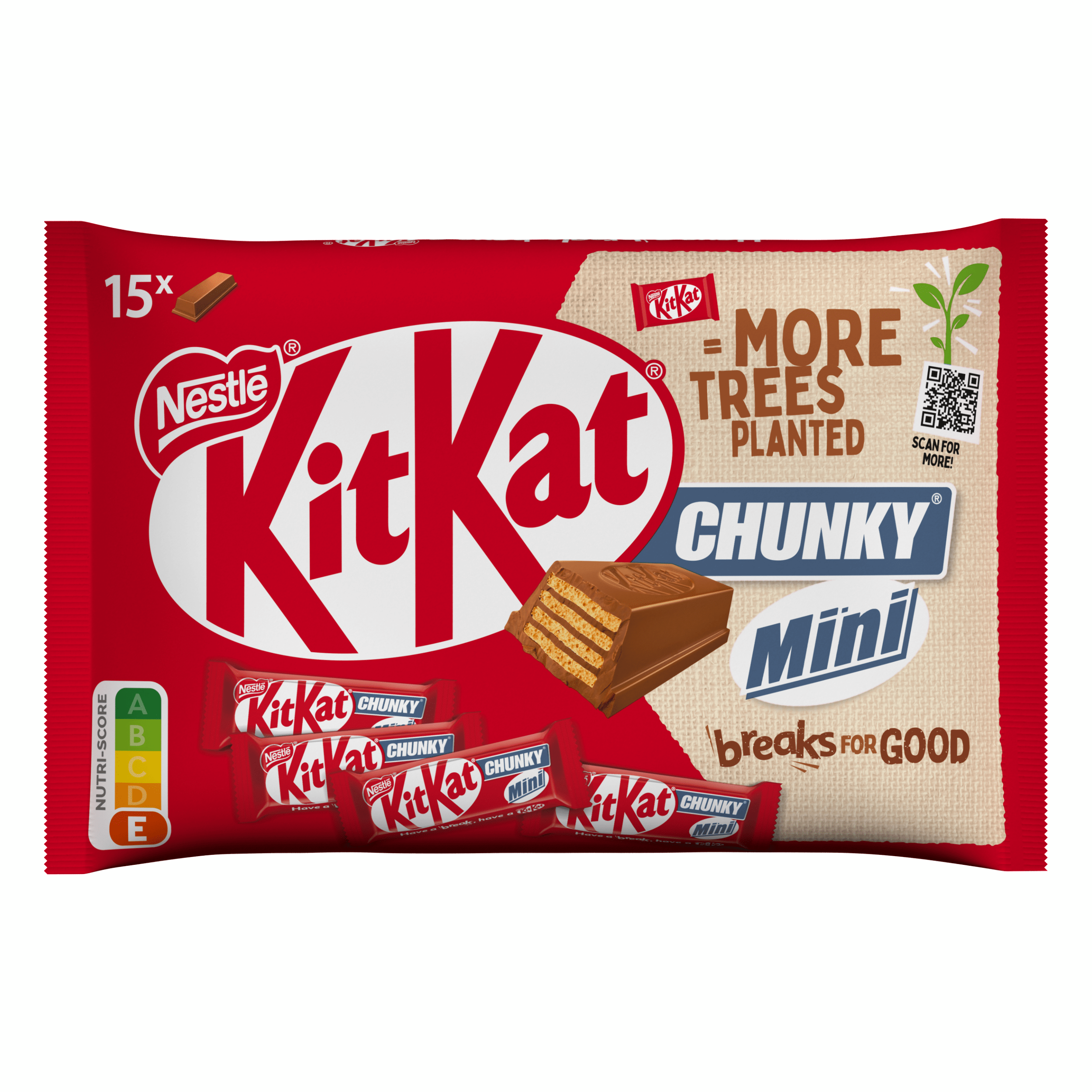 KitKat Chunky mini melk chocolade uitdeelzak Zak 250 g