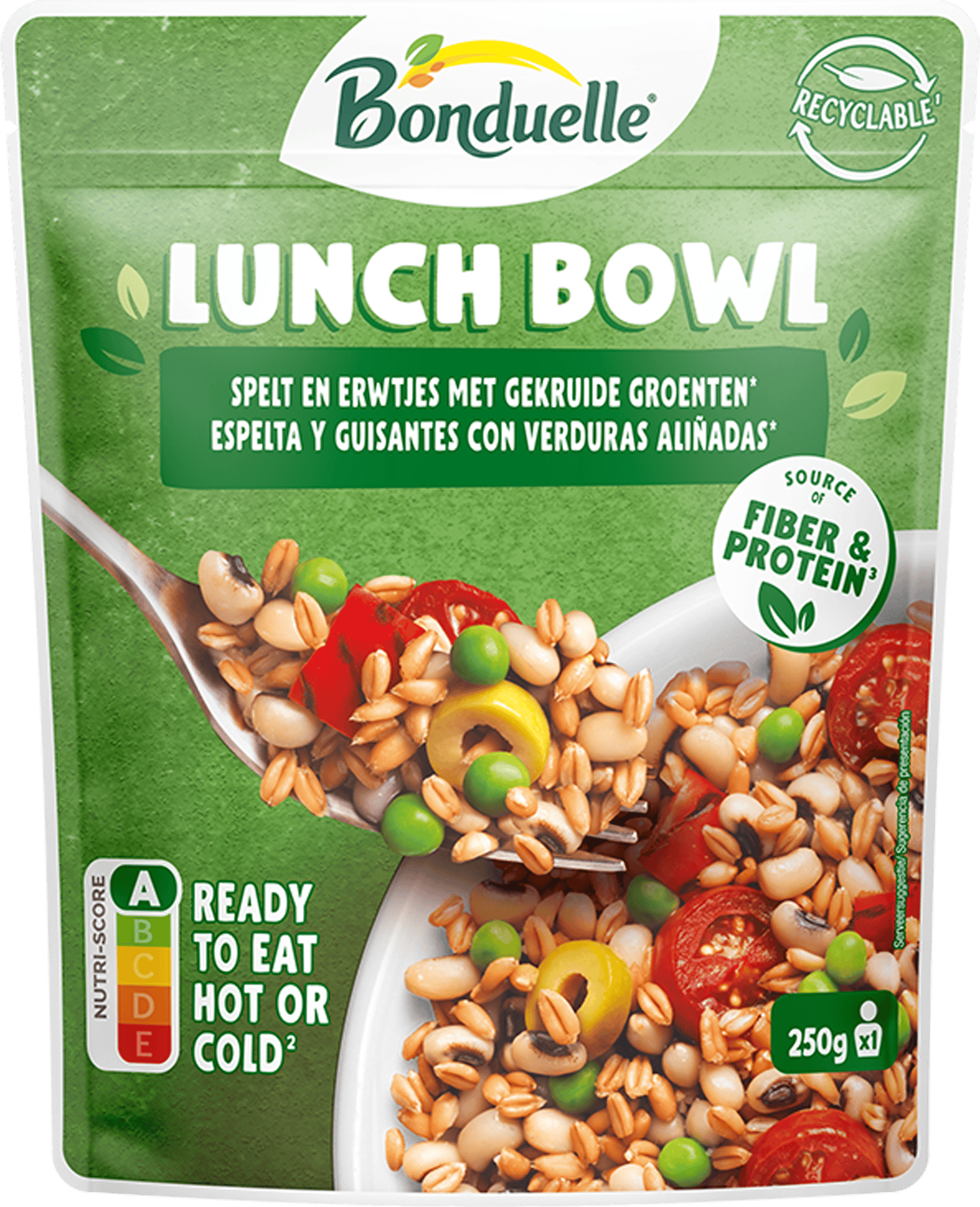 Bonduelle Lunch Bowl Mix Groente/Spelt Stazak 250 g