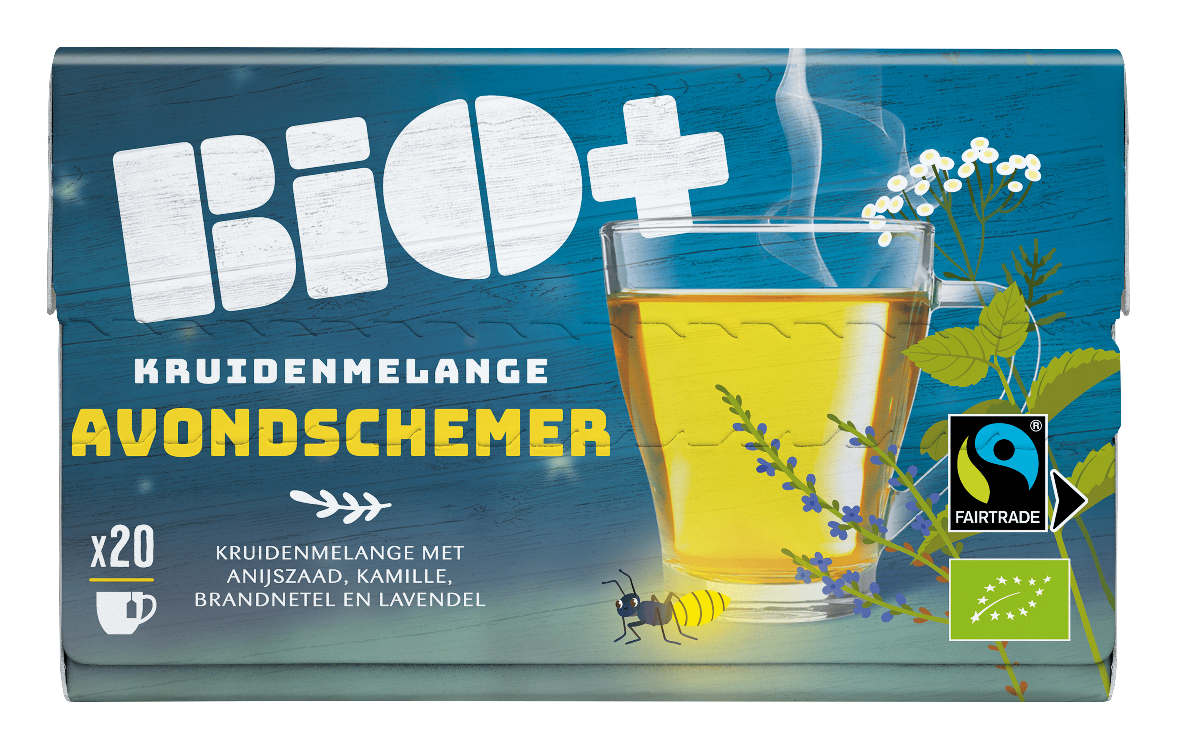 BIO+ Thee kruidenmelange avondschem Doos 20 st