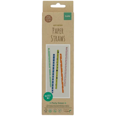 Folat Papieren rietjes FSC Doos 20 st