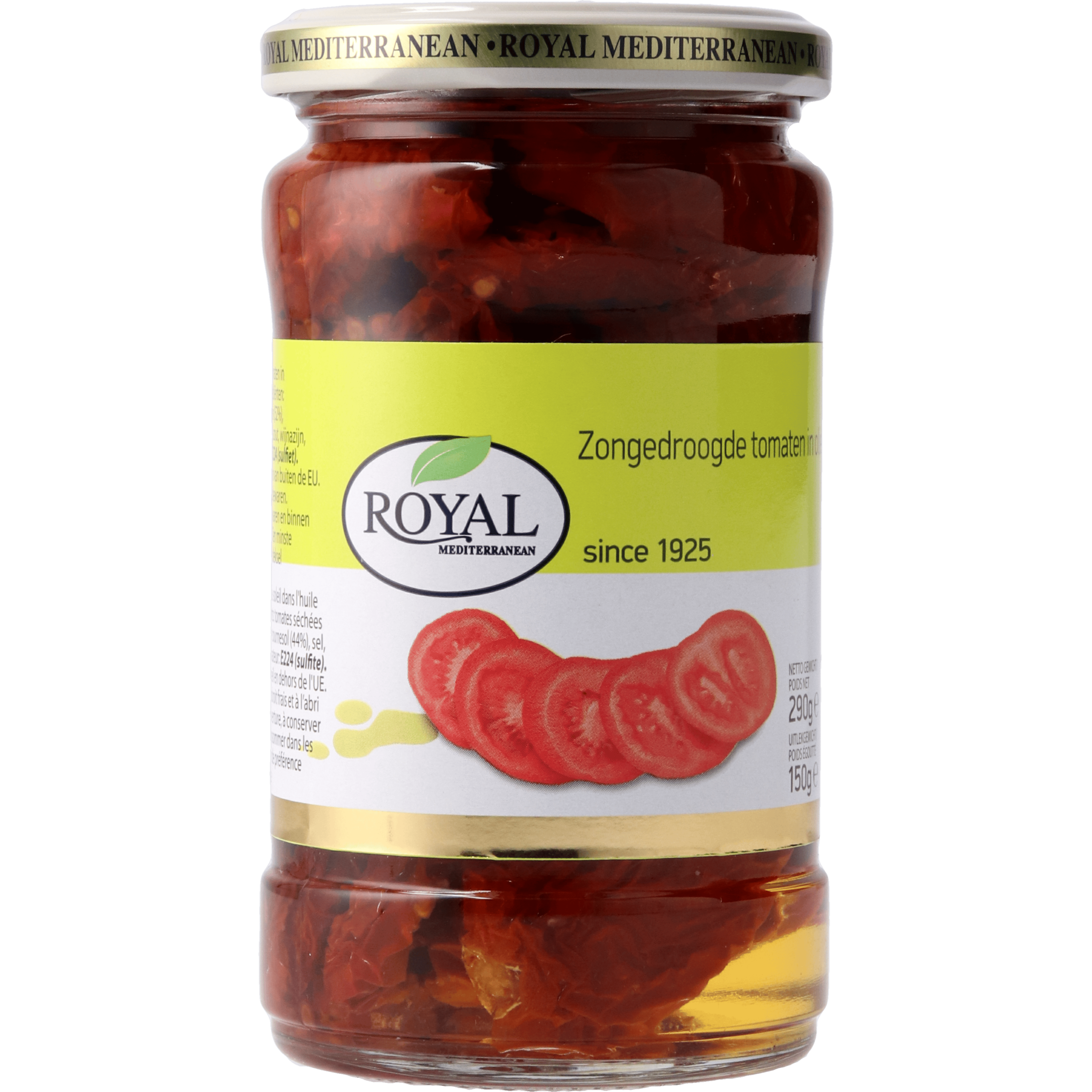 Royal zongedroogde tomaten in olie Pot 285 g