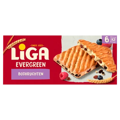 Liga EverGreen Koekjes Bosvruchten Pak 250 g