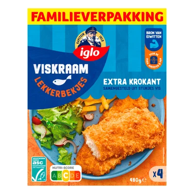 Iglo Viskraam Lekkerbekjes traditioneel Doos 480 g