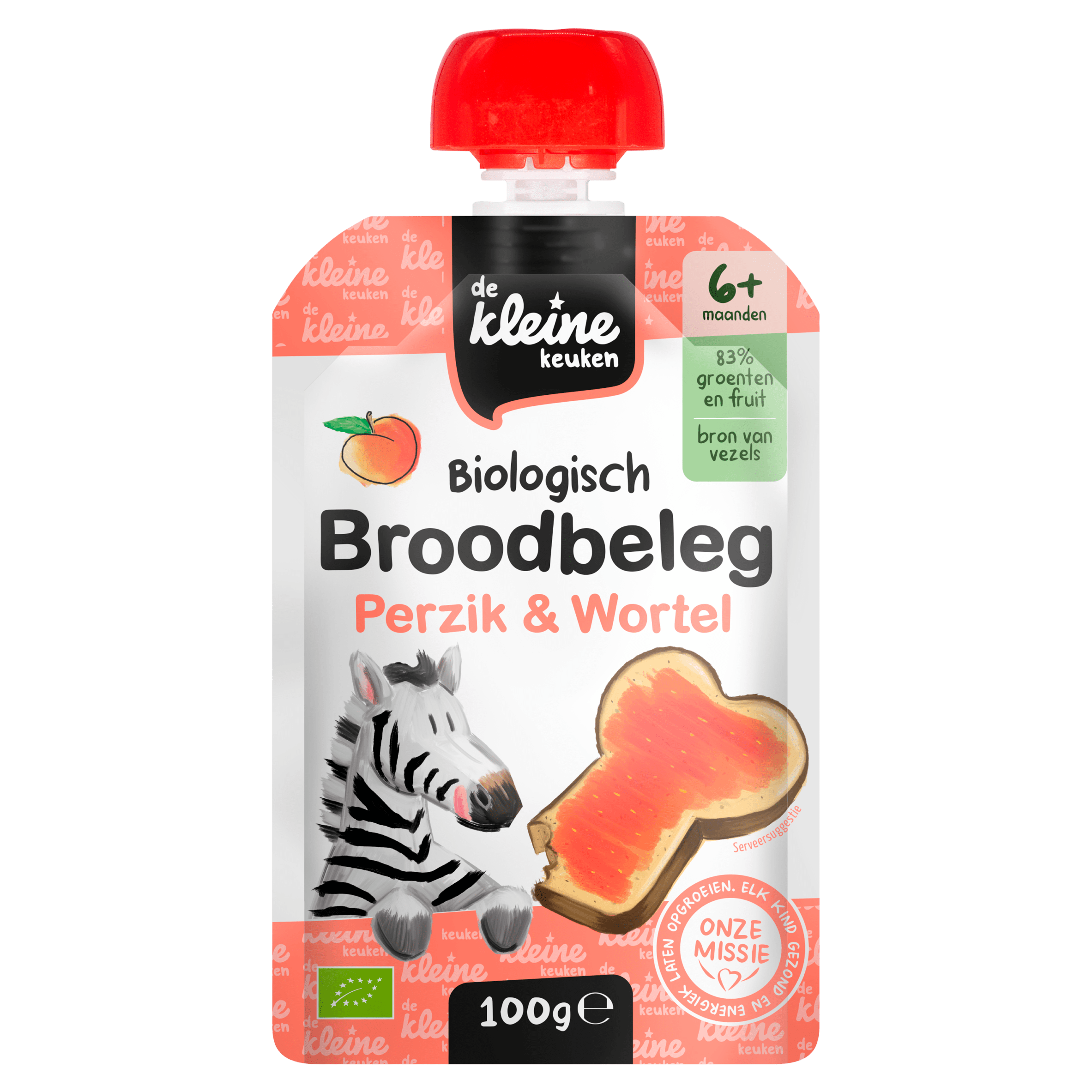 De Kleine Keuken Bio broodbeleg zoete aardappel 6+ Stazak 100 g