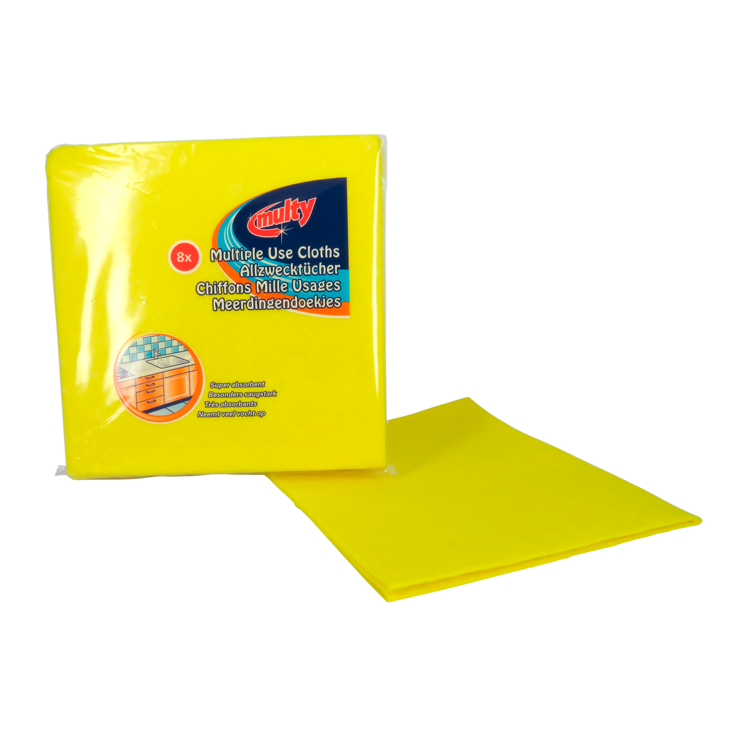 Multy Badstofvaatdoekjes Zak 2 st