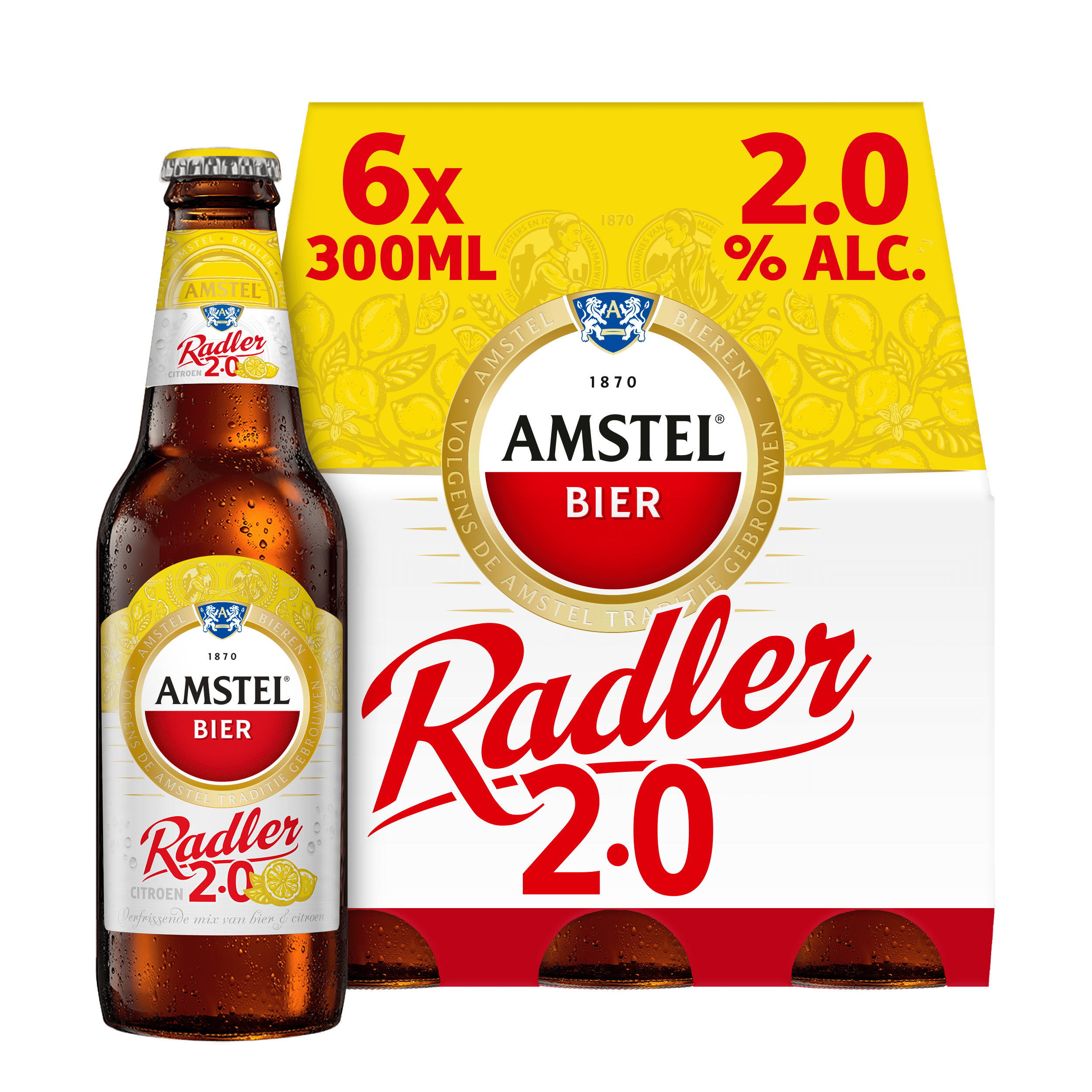 Amstel Radler citroen bier fles Set 1800 ml